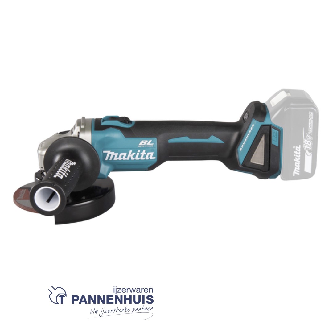 Makita DGA506ZJ Accu haakse slijper 125mm LXT 18V + Makpac - Afbeelding 2