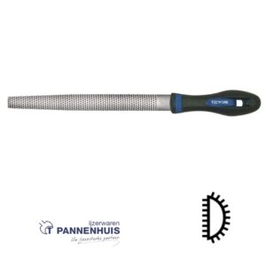 Tecwerk Houtrasp DIN 7263 C lengte 250 mm 25 x 7 mm halfrond met steel