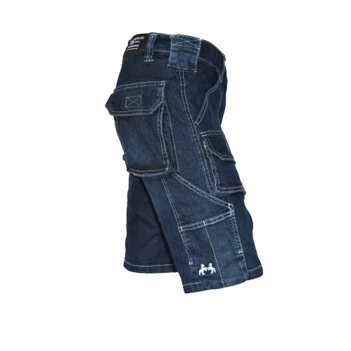Werkshort jeansstrethstof Bendigo Dark Wash - Afbeelding 3