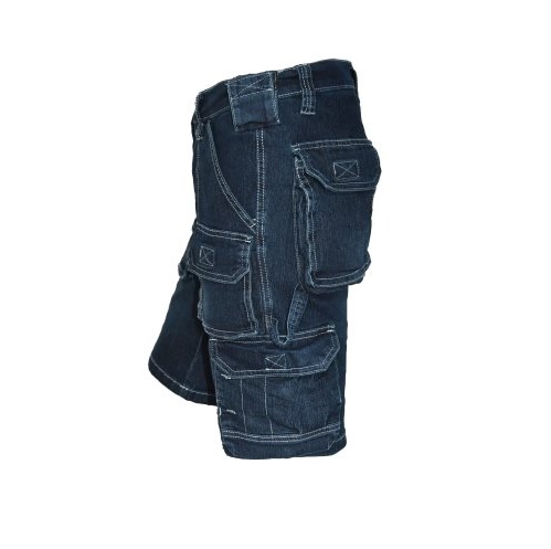Werkshort jeansstrethstof Bendigo Dark Wash - Afbeelding 4