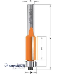CMT Uitloopfrees met kogellager, HW D=12,7 x 12.7mm L=57,8 S=8 Z2