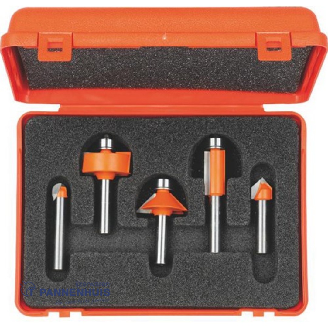 CMT 5-delige frezenset in pvc kistje HW S=8mm 5 profielfrezen