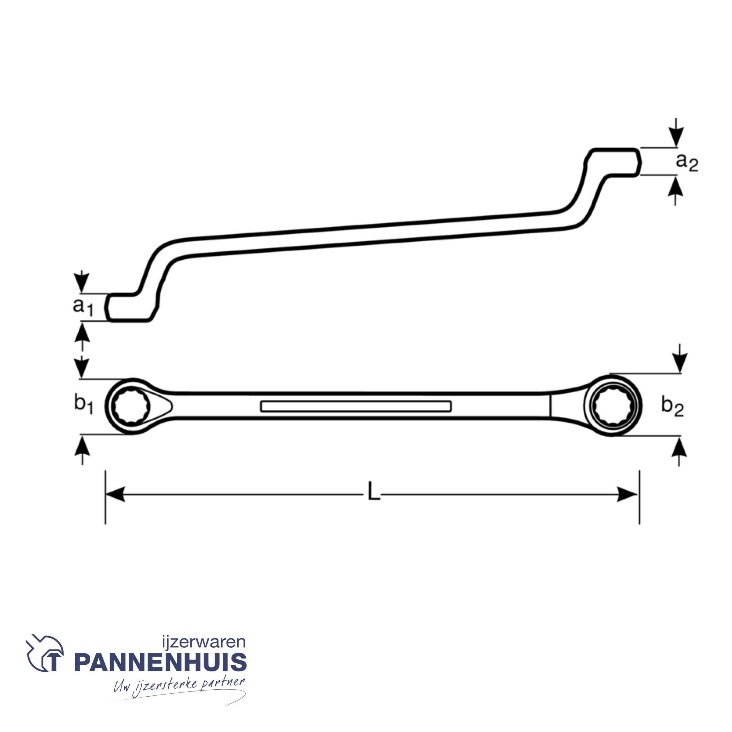 Bahco Ringsleutel doorgezet lengte 291 mm 20x22 mm - Afbeelding 4