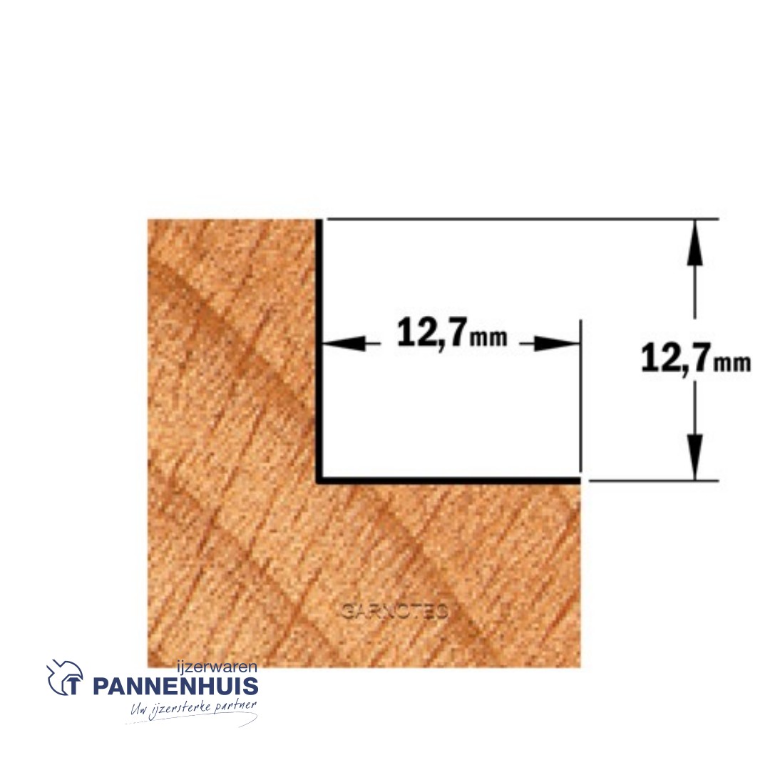 CMT Rabatfrees, HW D=34,9 x 12.7mm L=59 S=8 Z2 - Afbeelding 3
