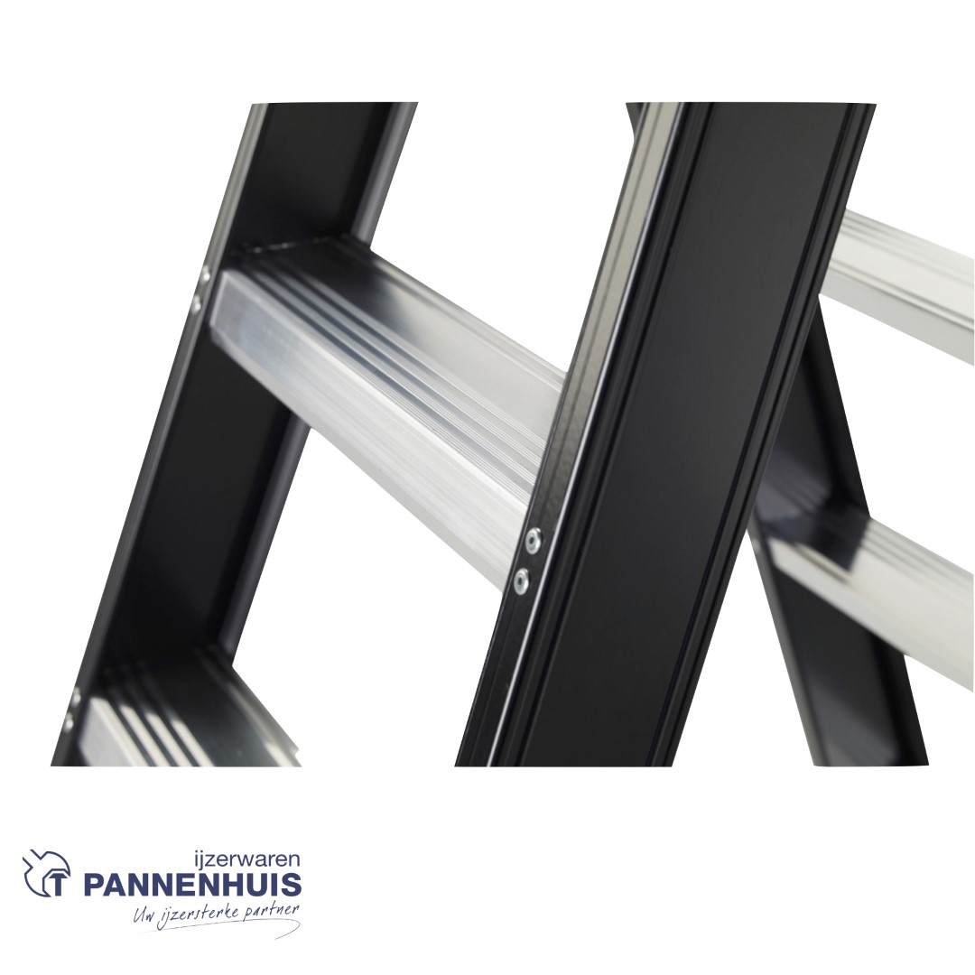 Altrex Taurus dubbele trapladder 2x4 - 95cm - 7,3kg zwart - Afbeelding 6