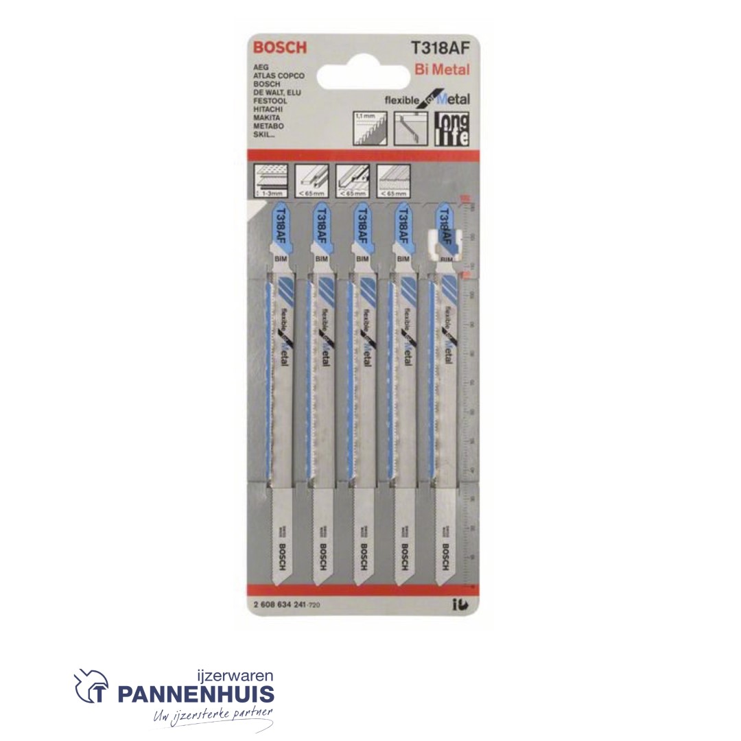 Bosch Decoupeerzaagblad T321 AF speed thick metal 5x - Afbeelding 2