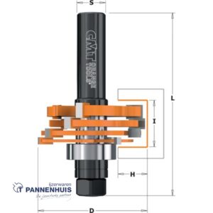 CMT Verstelbare groeffrezen set 3,2mm tot 18mm HW D=47,6 S=12mm Z3