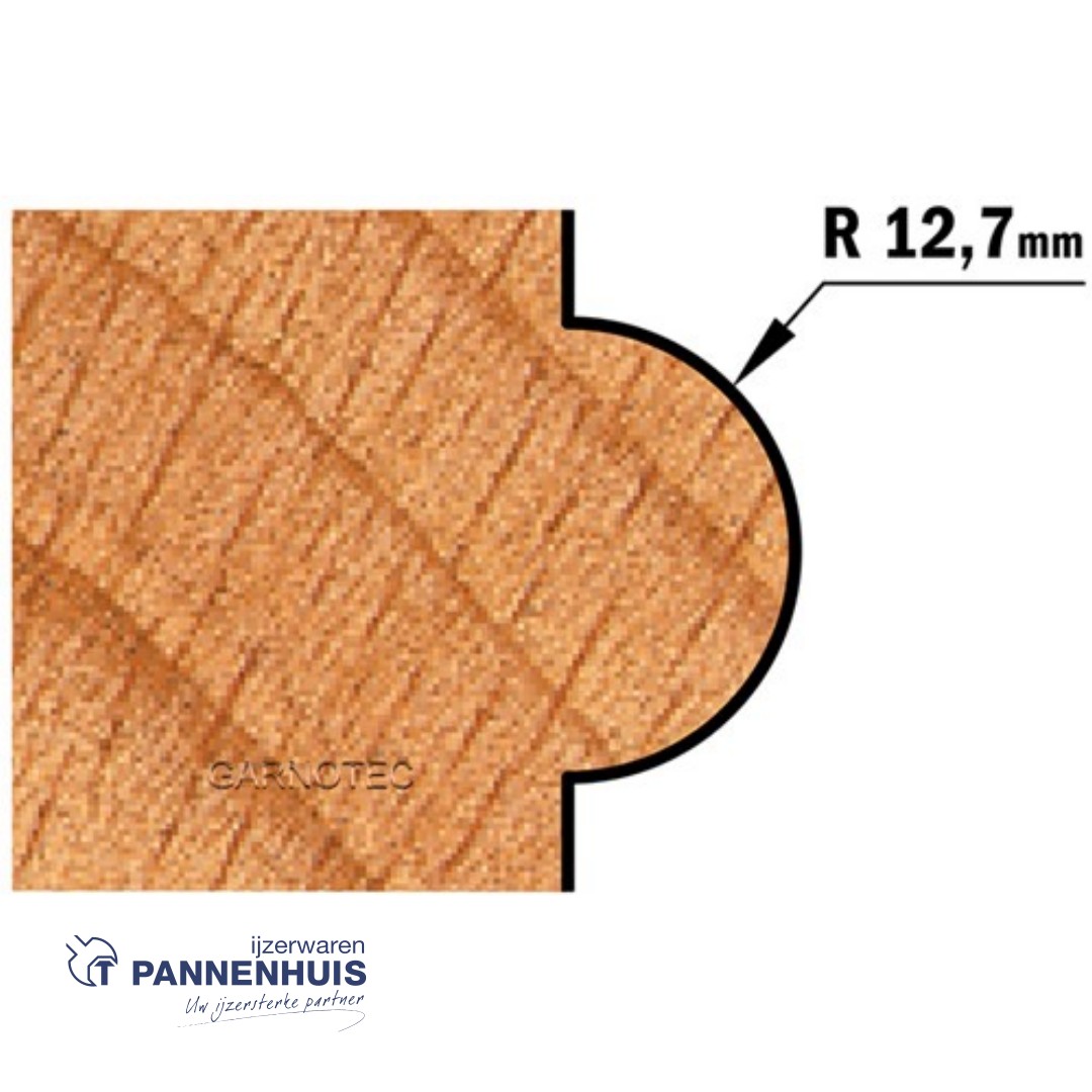 CMT Haflronde frees, HW D=44,5 x 41mm R=12,7 L=79 S=12 Z2 - Afbeelding 3
