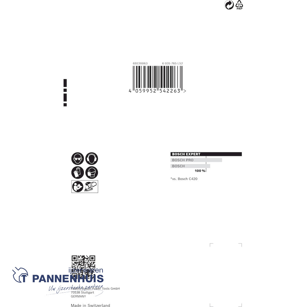 Bosch Schuurvel C470 afmeting 102x62, 93, K120 11gtn 10x - Afbeelding 3