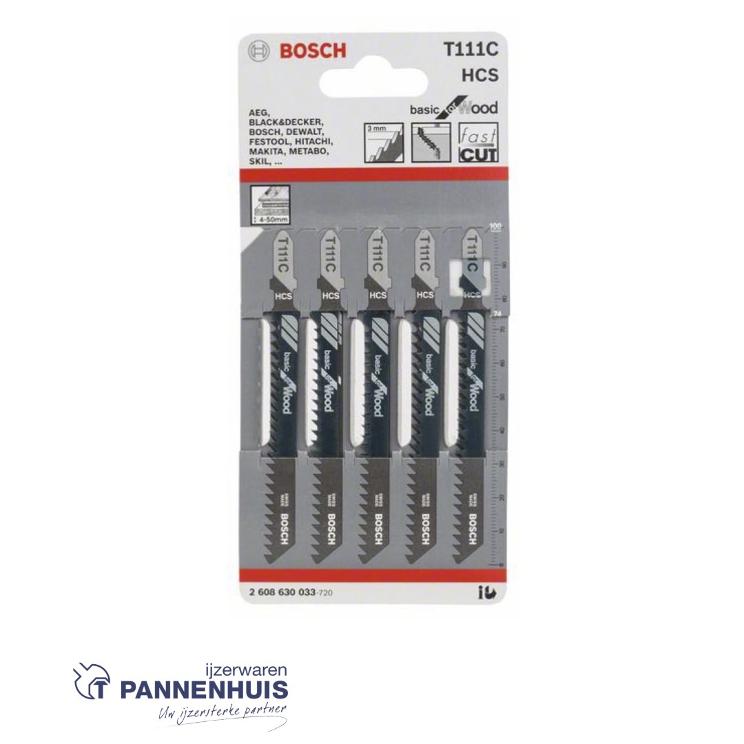 Bosch Decoupeerzaagblad T111 C Basic for Wood 5x - Afbeelding 2