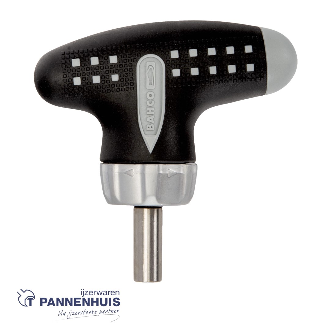 Bahco Ratelschroevendraaier 1/4" stubby T-greep, 68 mm - Afbeelding 2