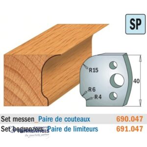 CMT Profielmessen I=40x4mm 2 stuks nr.047