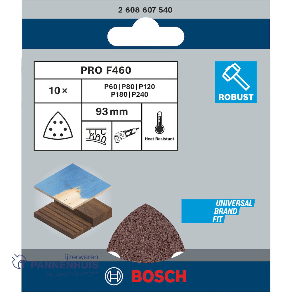Bosch Schuurblad C430 93 K 2x60 2x80 2x100 2x120 2x180 10 st. - Afbeelding 2
