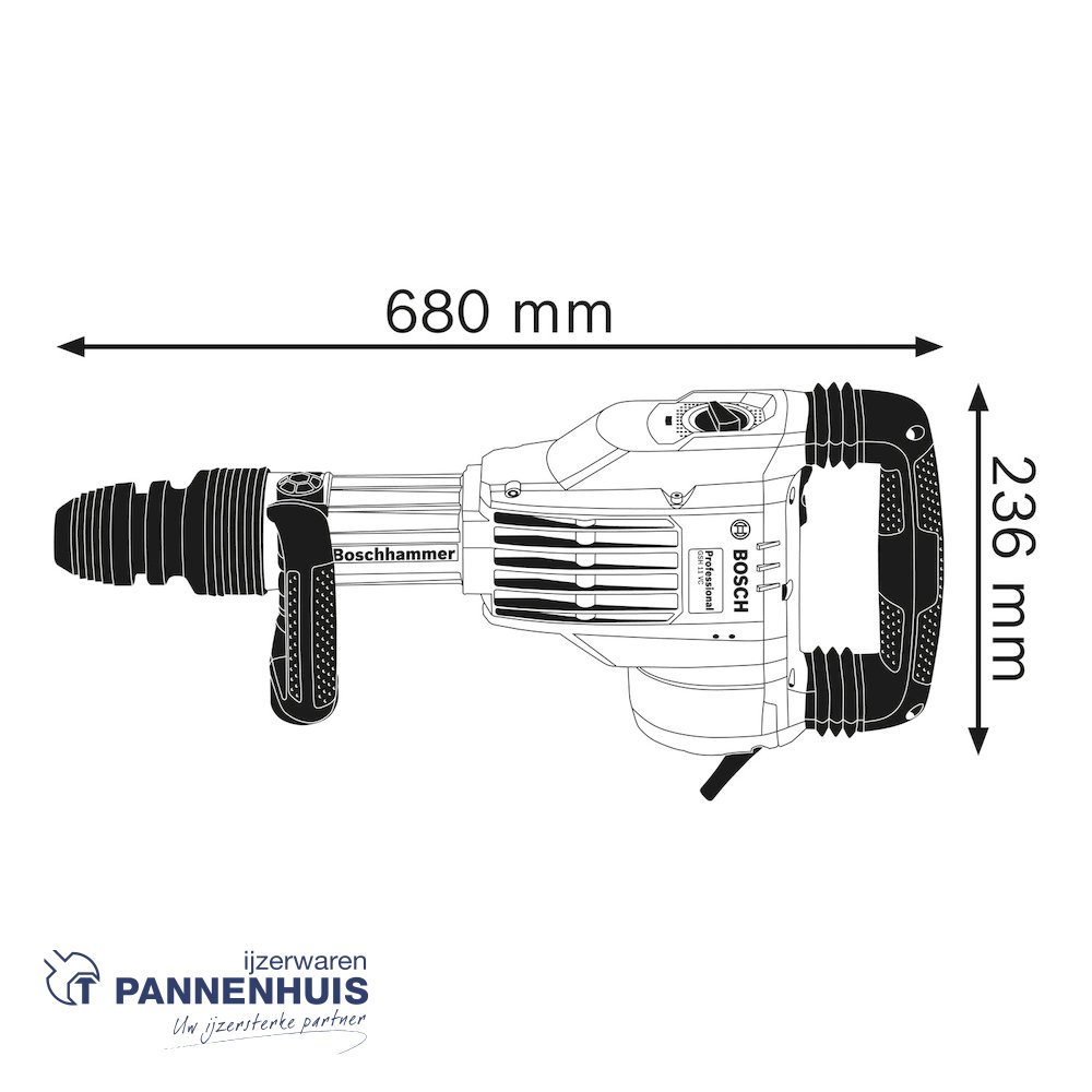 Bosch GSH 11 VC Breekhamer SDS-Max 23J - Afbeelding 2