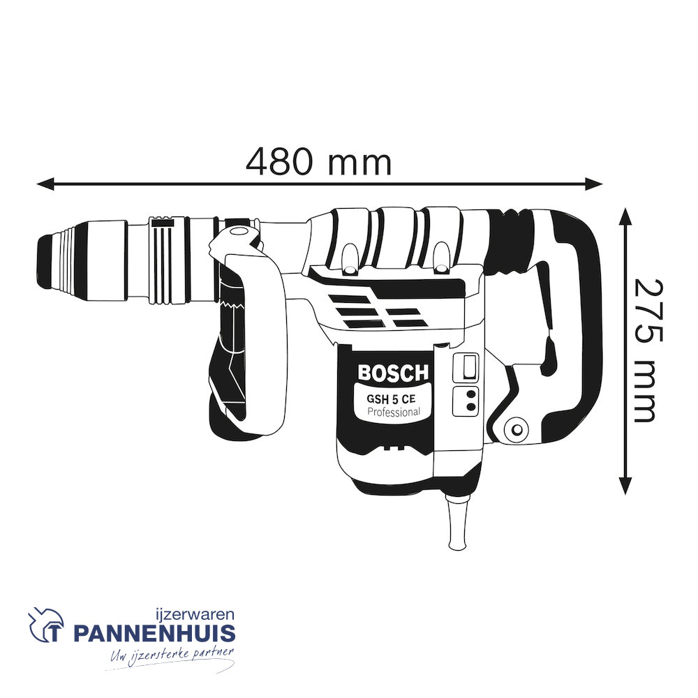 Bosch GSH5CE Breekhamer SDS-Max 8,3J - Afbeelding 3