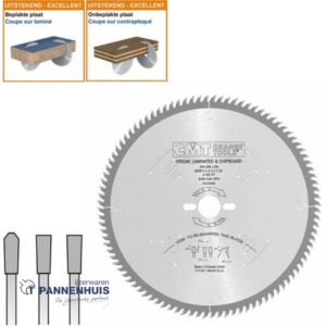 CMT Platencirkelzaag HW 300x30x3,2 Z96 Plaatmateriaal tweezijdig afgewerkt