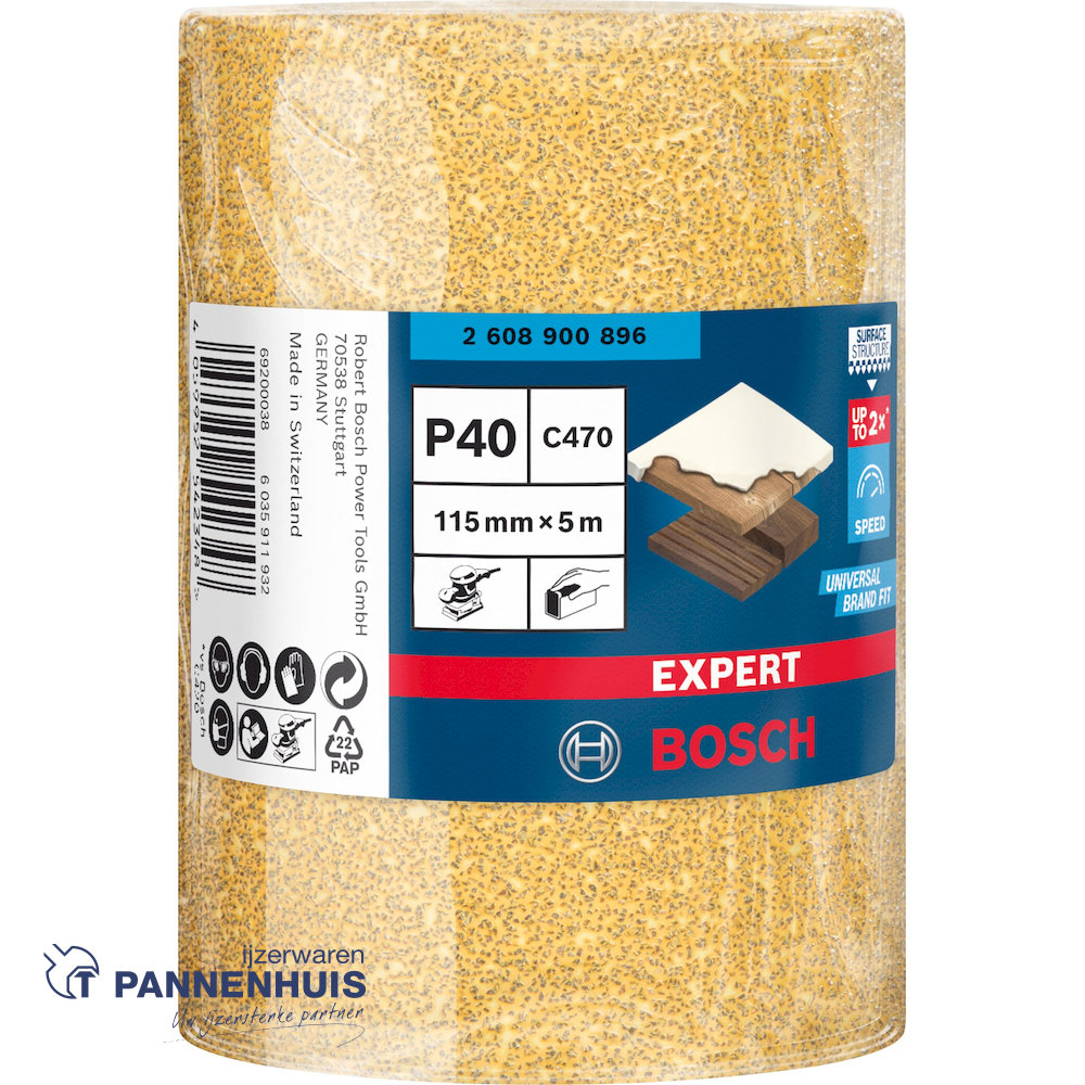 Bosch Schuurrol C470 115, x 5 m, K 40 - Afbeelding 4
