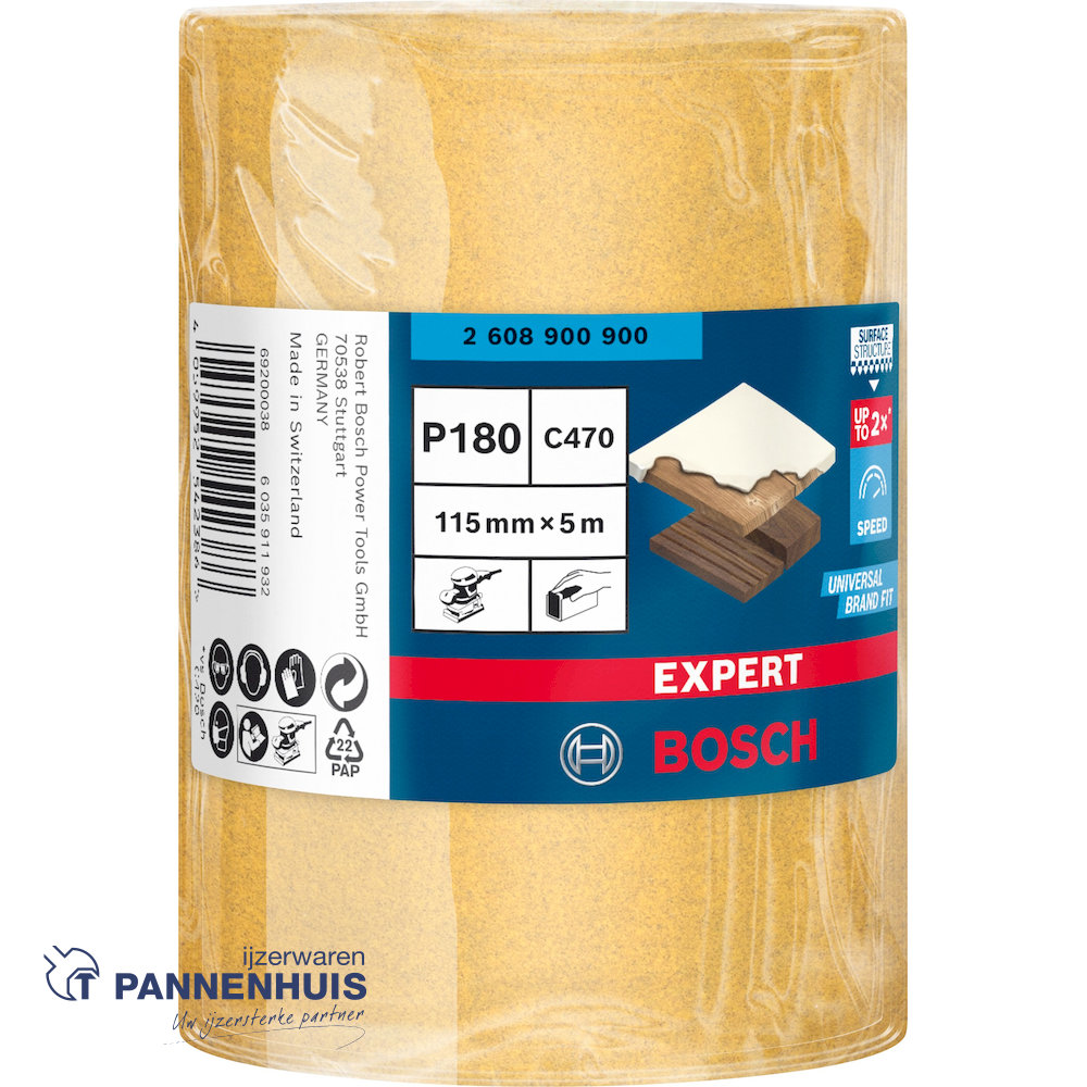 Bosch Schuurrol C470 115, x 5 m, K180 - Afbeelding 2