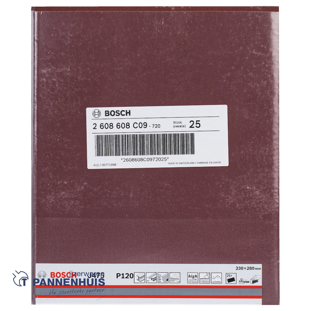 Bosch Schuurvel J475 Best for Metal 230 x 280 mm P120 - Afbeelding 2