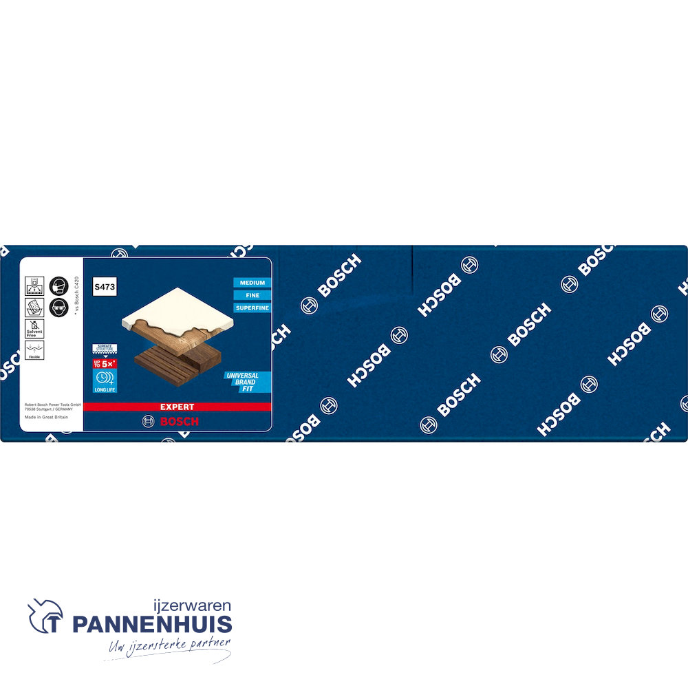 Bosch Schuurpad Pad Contour fijn 98x120x13 mm S473 - Afbeelding 2