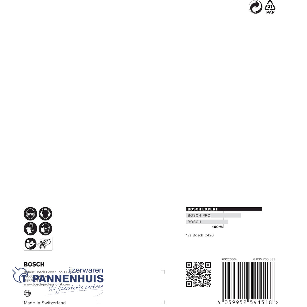 Bosch Schuurvel C470 diameter 150, G 40, 6 gaten, 5x - Afbeelding 3