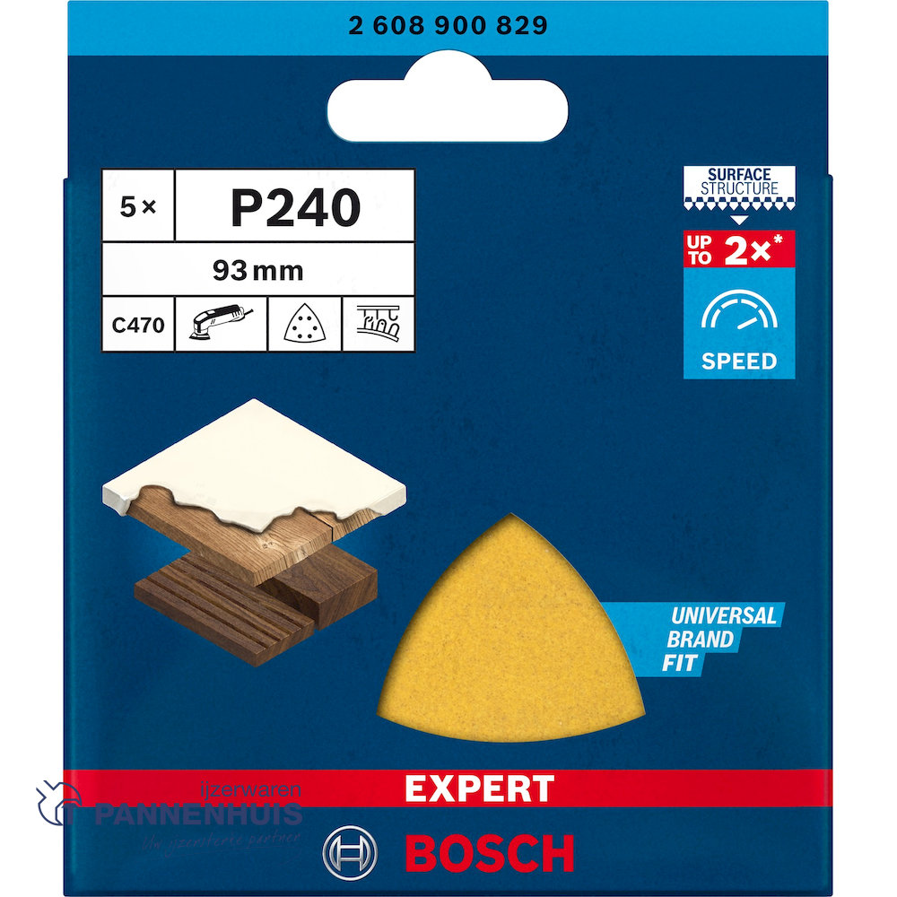 Bosch Schuurvel C470 afmeting 93, G240, MultiTool, 5x - Afbeelding 3