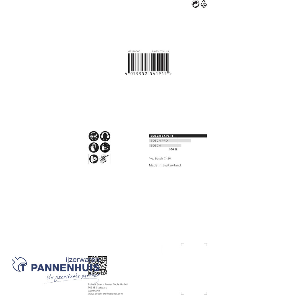 Bosch Schuurvel C470 afmeting 93x186, G120, 8 gtn, 10x - Afbeelding 3