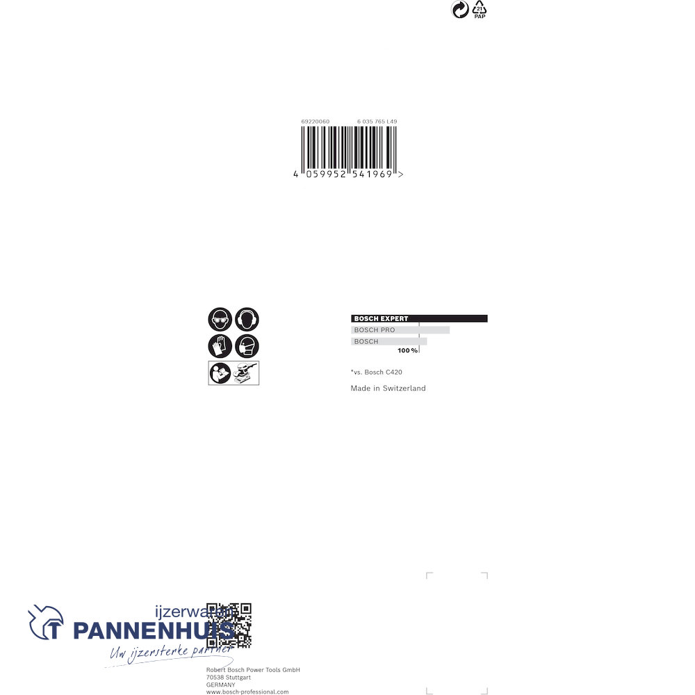 Bosch Schuurvel C470 afmeting 93x186, G240, 8 gtn, 10x - Afbeelding 3