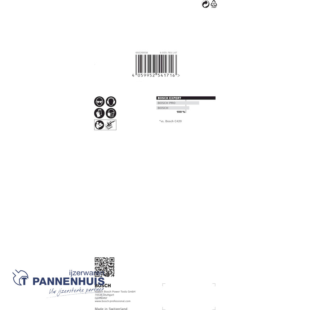 Bosch Schuurvel C470 afmeting 93x230, G 40, 8 gtn, 10x - Afbeelding 3