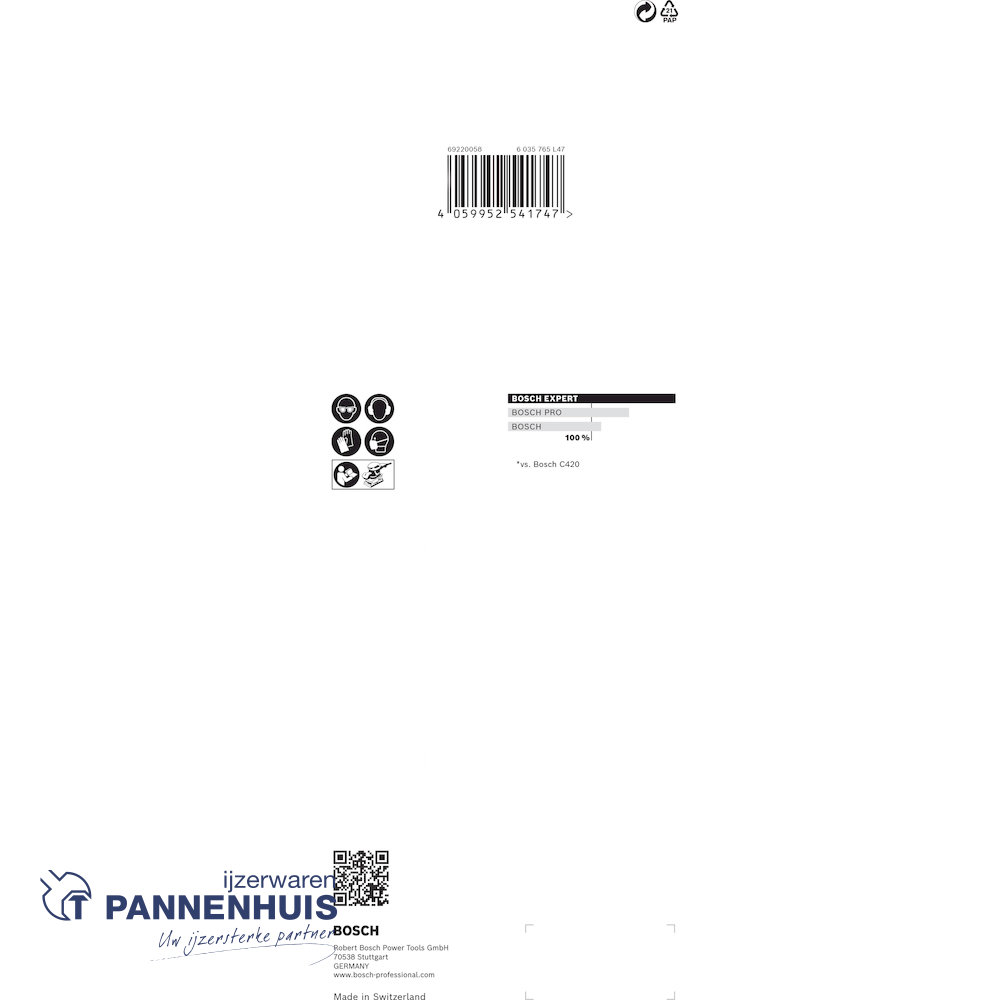 Bosch Schuurvel C470 afmeting 93x230, G120, 8 gtn, 10x - Afbeelding 3