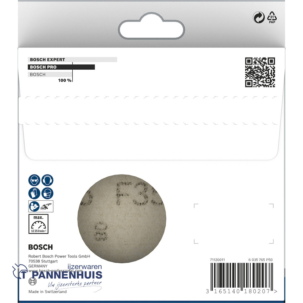 Bosch Schuurvel voor haakse slijper 125, K 60 10x - Afbeelding 4
