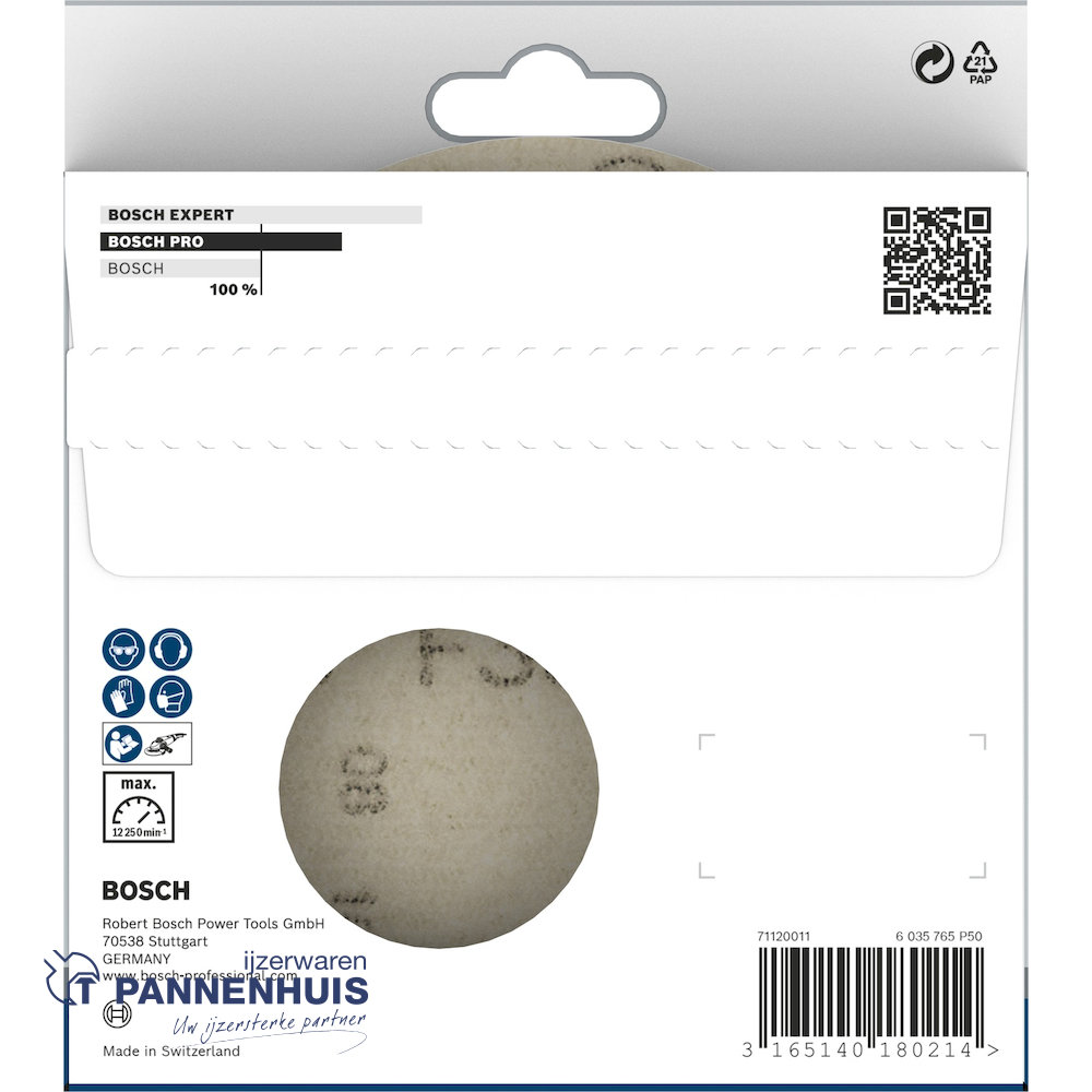 Bosch Schuurvel voor haakse slijper 125, K 80 10x - Afbeelding 5