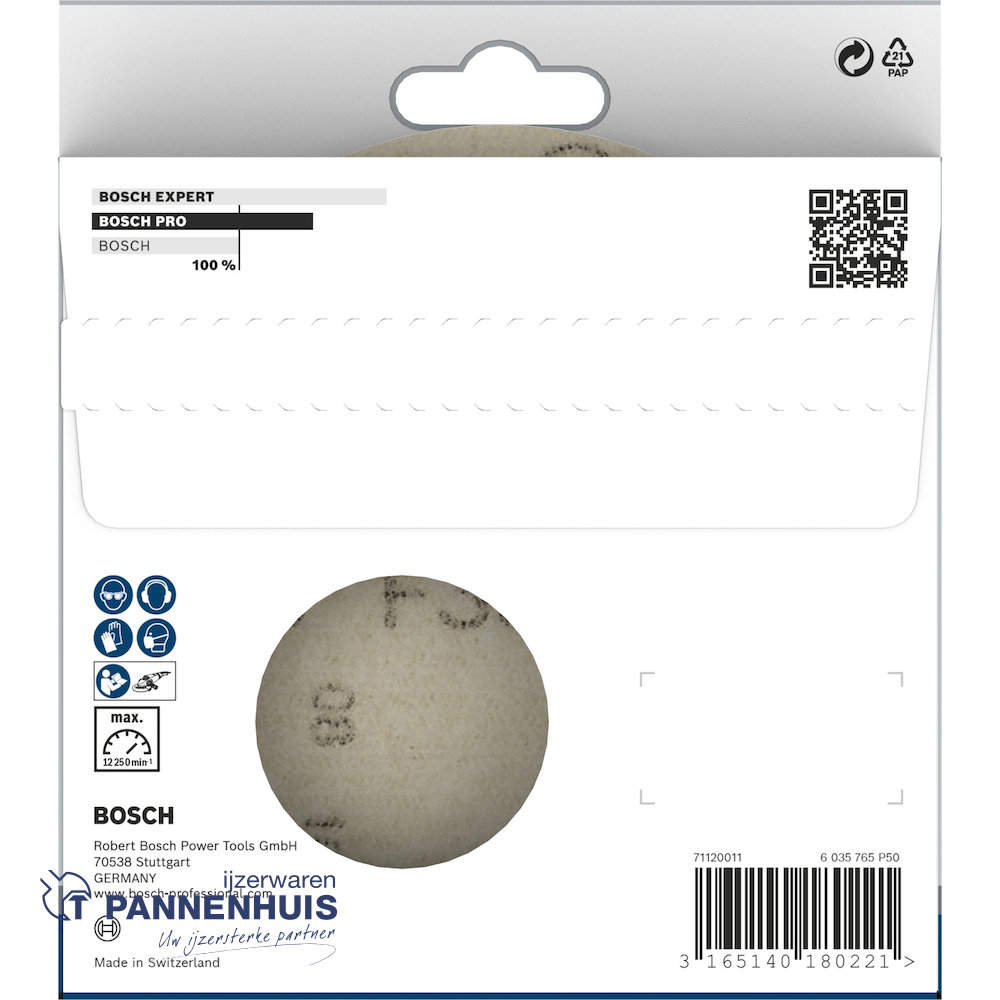 Bosch Schuurvel voor haakse slijper 125, K120 10x - Afbeelding 4