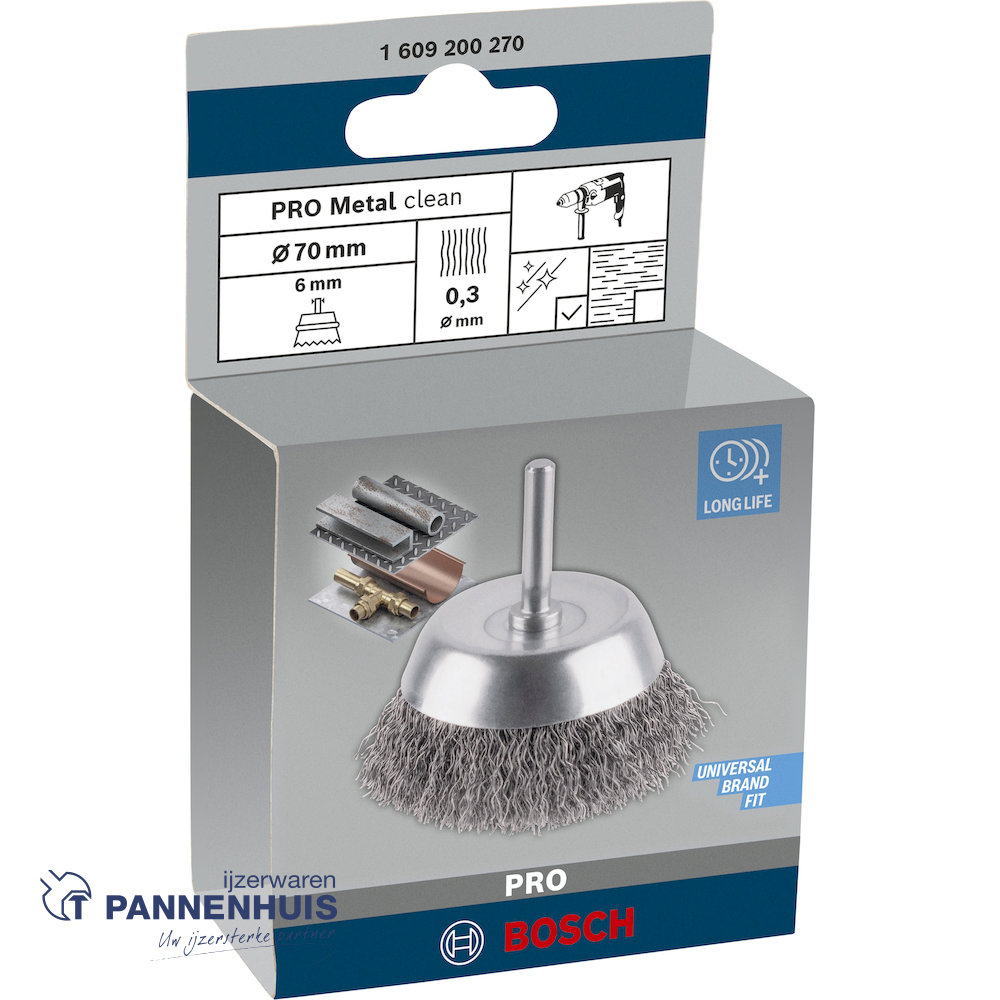 Bosch Komborstel gegolfd 70 x 0,3 mm staal - Afbeelding 2