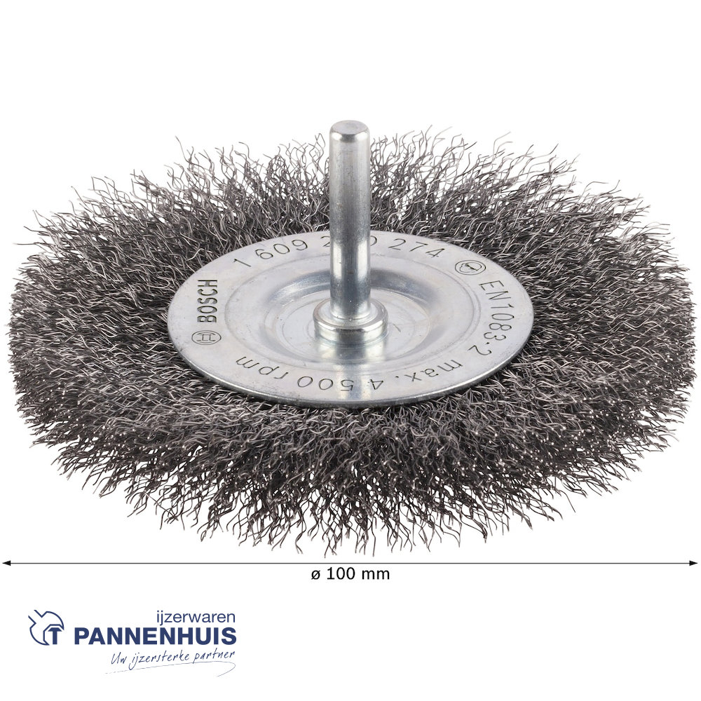 Bosch schijfborstel gegolfd 100 X 0,2 mm 10 mm staal - Afbeelding 4