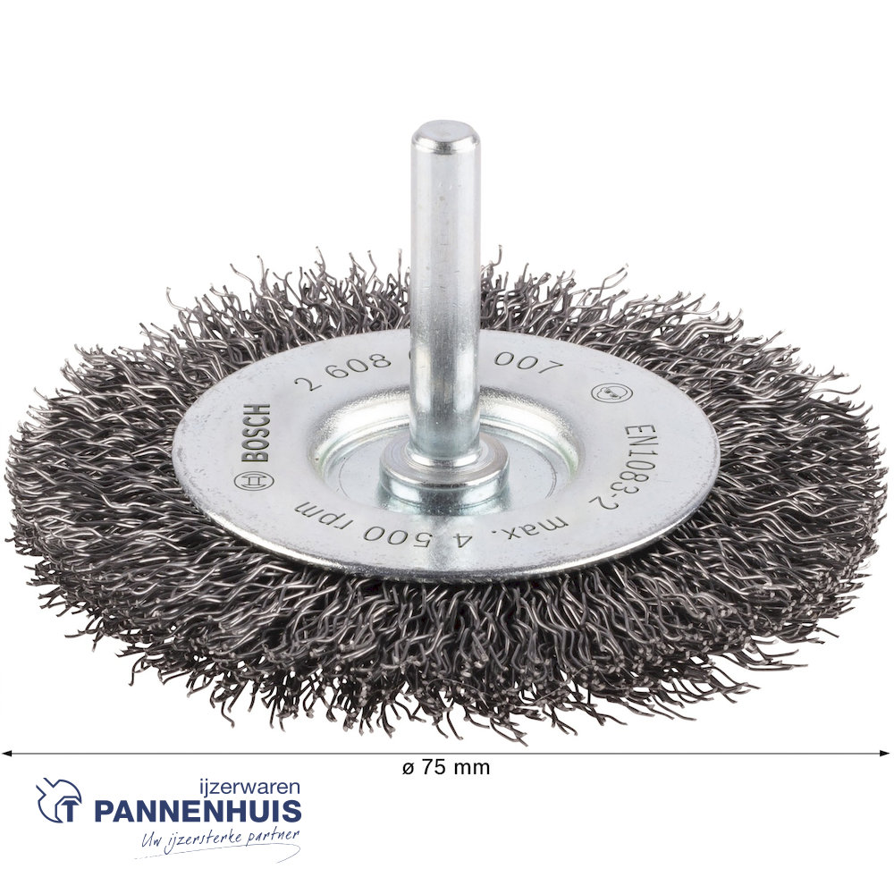Bosch schijfborstel gegolfd 75 X 0,3 MM 8 mm staal - Afbeelding 4