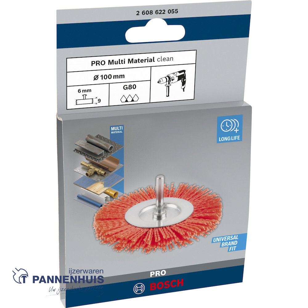 Bosch schijfborstel nylon 100 X 1 mm 8 mm - Afbeelding 2