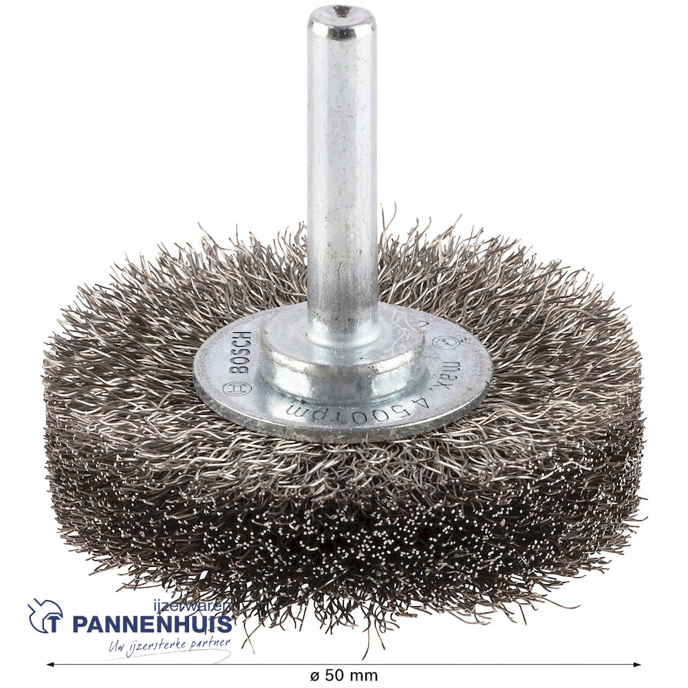 Bosch schijfborstel gegolfd 50 X 0,2 mm 15 mm roestvrij staal - Afbeelding 2