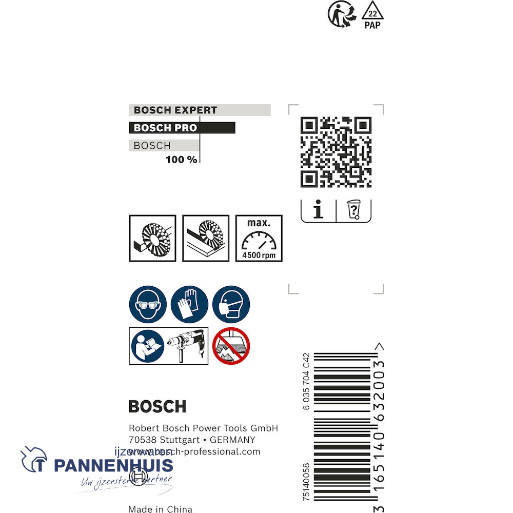 Bosch schijfborstel gegolfd 50 X 0,2 mm 15 mm roestvrij staal - Afbeelding 3