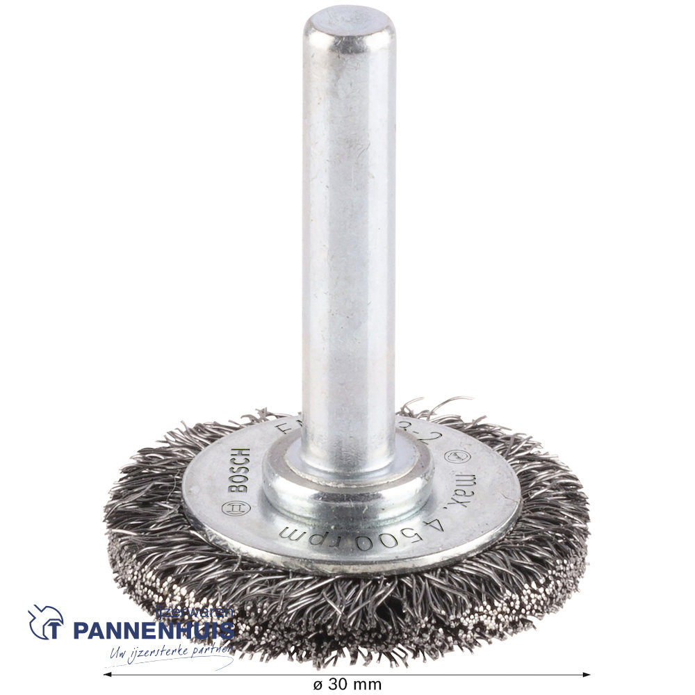 Bosch schijfborstel gegolfd 30 X 0,2 mm 6 mm staal - Afbeelding 4