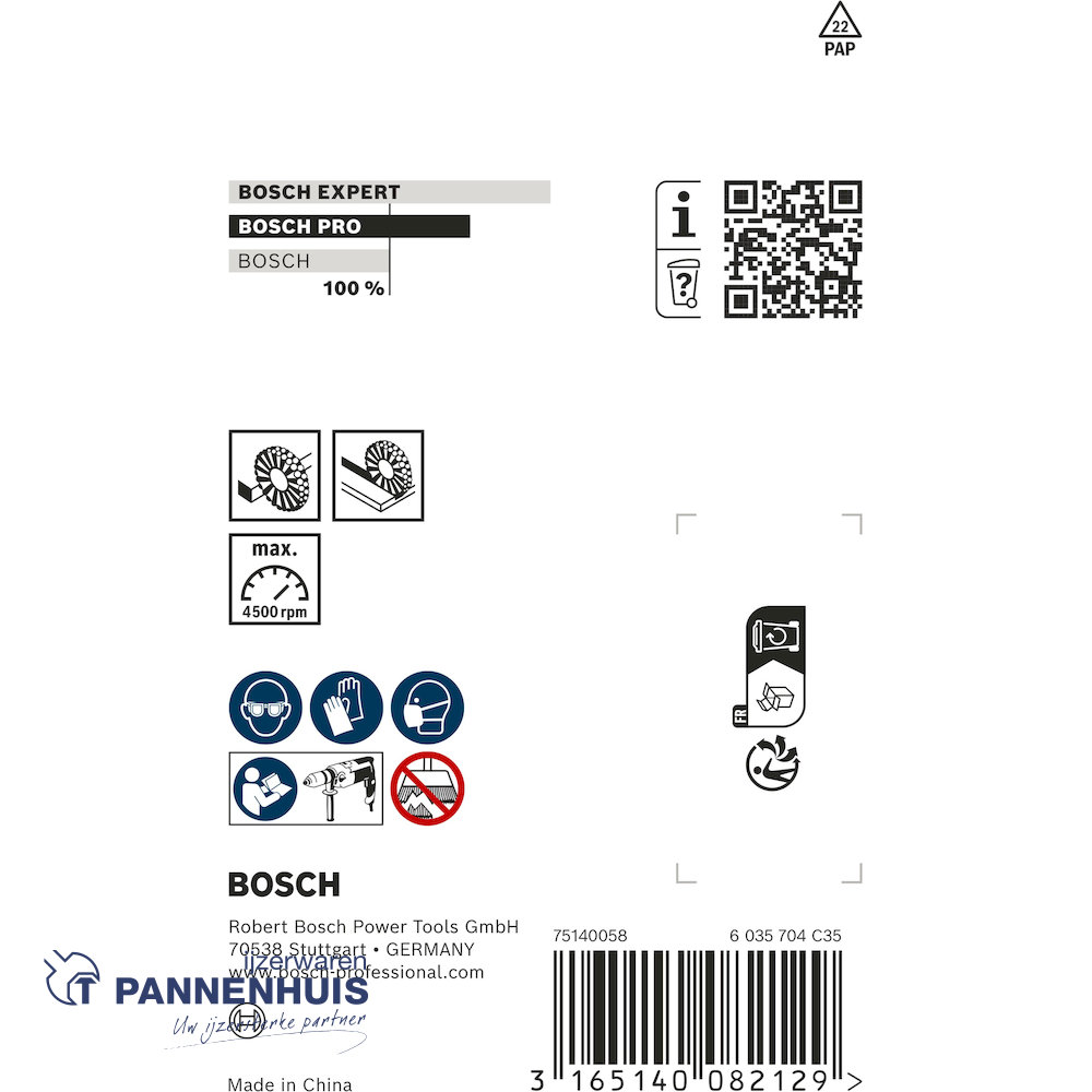 Bosch schijfborstel gegolfd 75 X 0,3 MM 16 mm staal - Afbeelding 3