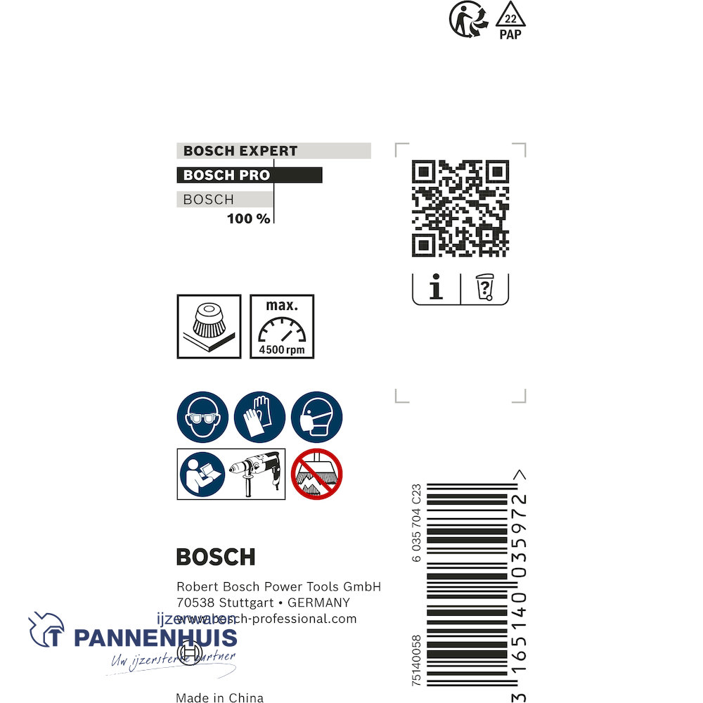 Bosch Komborstel gegolfd 50 x 0,3 mm staal - Afbeelding 3