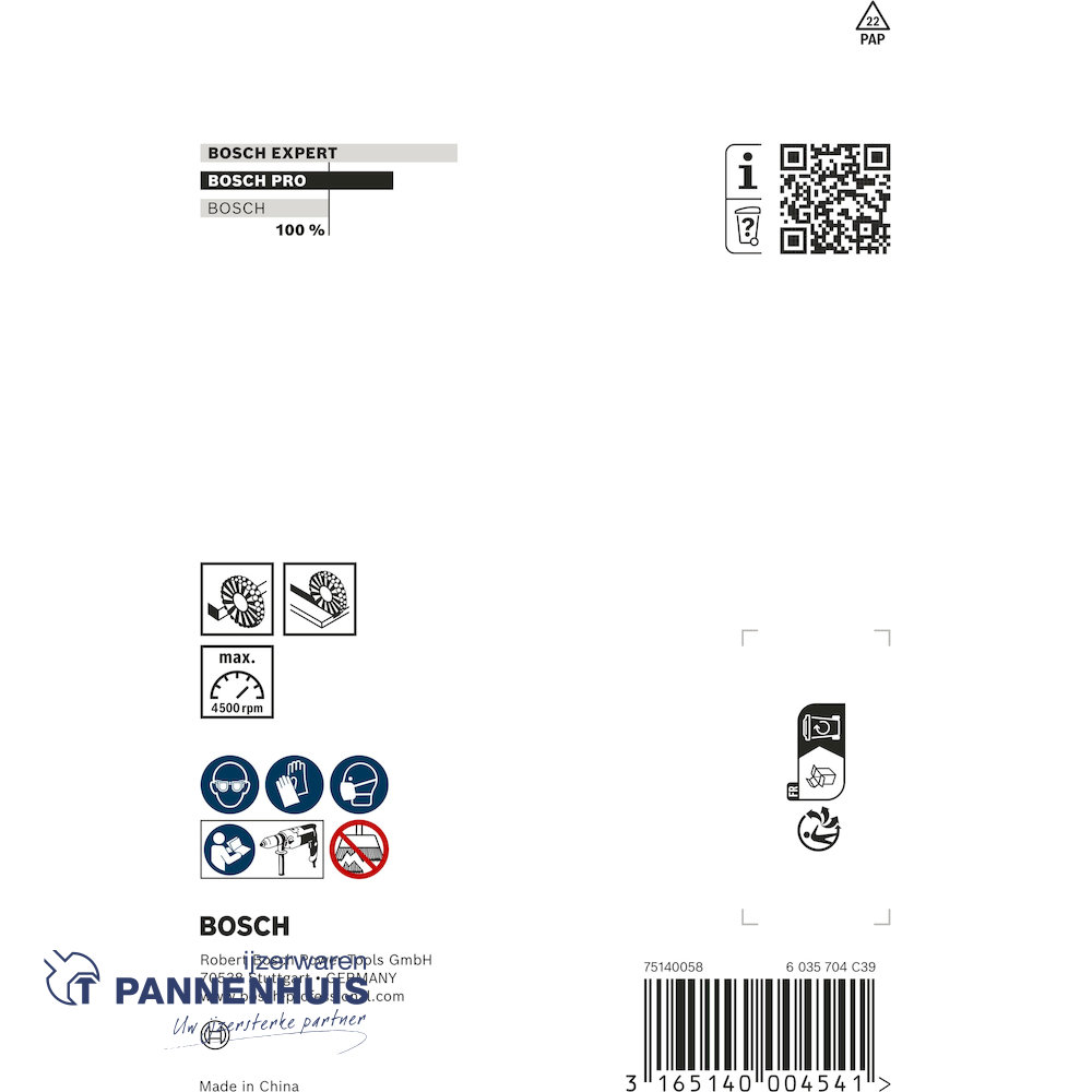 Bosch schijfborstel gegolfd 100 X 0,3 mm 10 mm staal - Afbeelding 3
