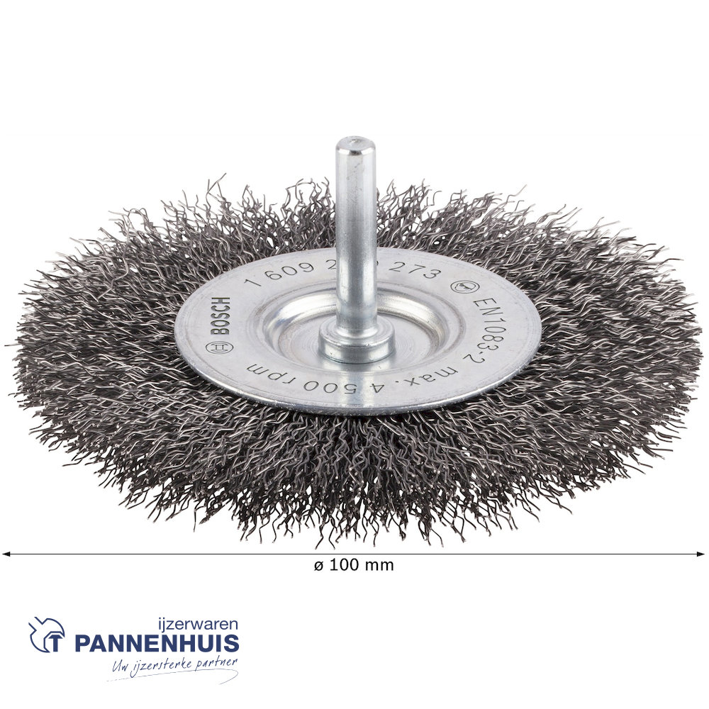 Bosch schijfborstel gegolfd 100 X 0,3 mm 10 mm staal - Afbeelding 4