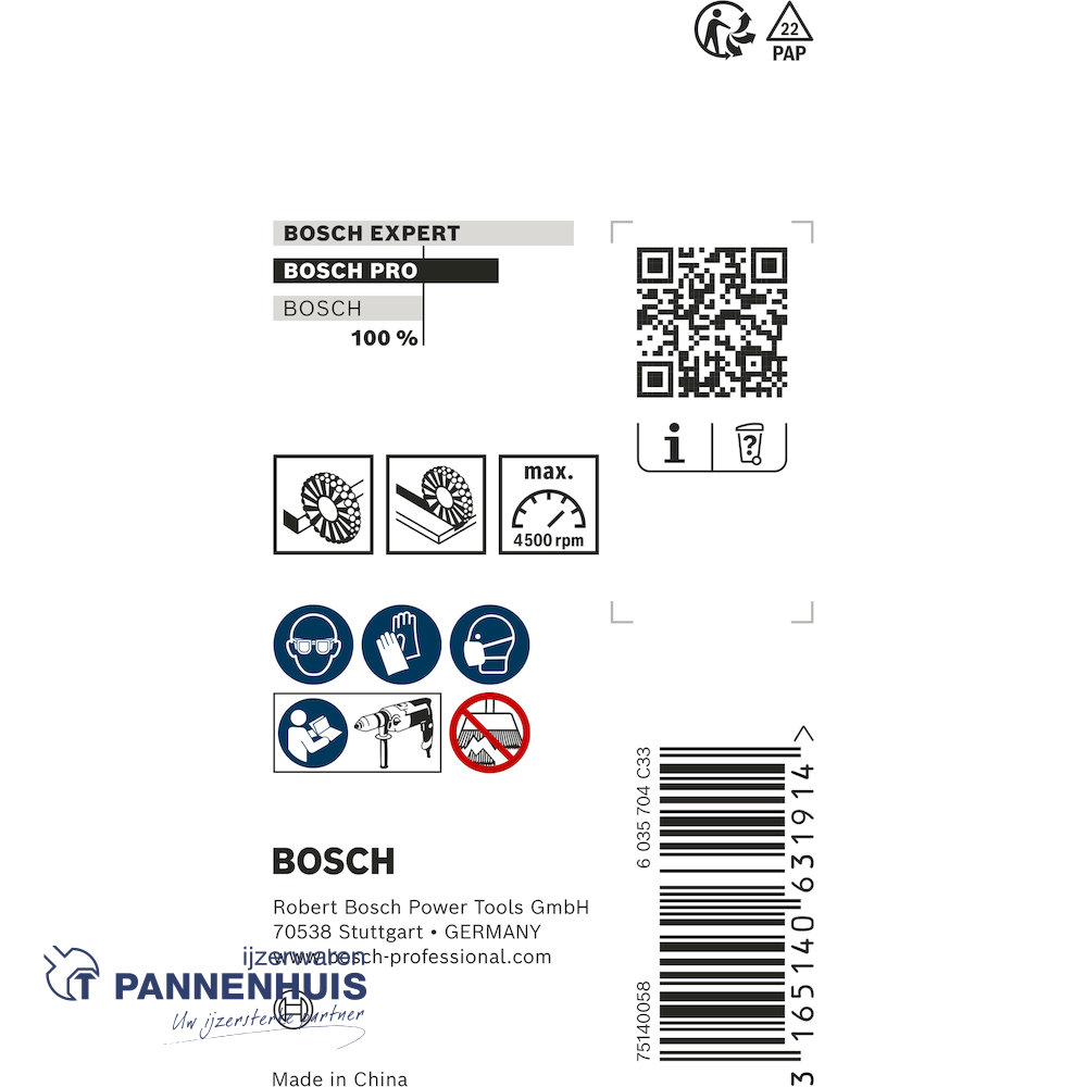 Bosch schijfborstel gegolfd 50 X 0,2 MM 15 mm staal - Afbeelding 3
