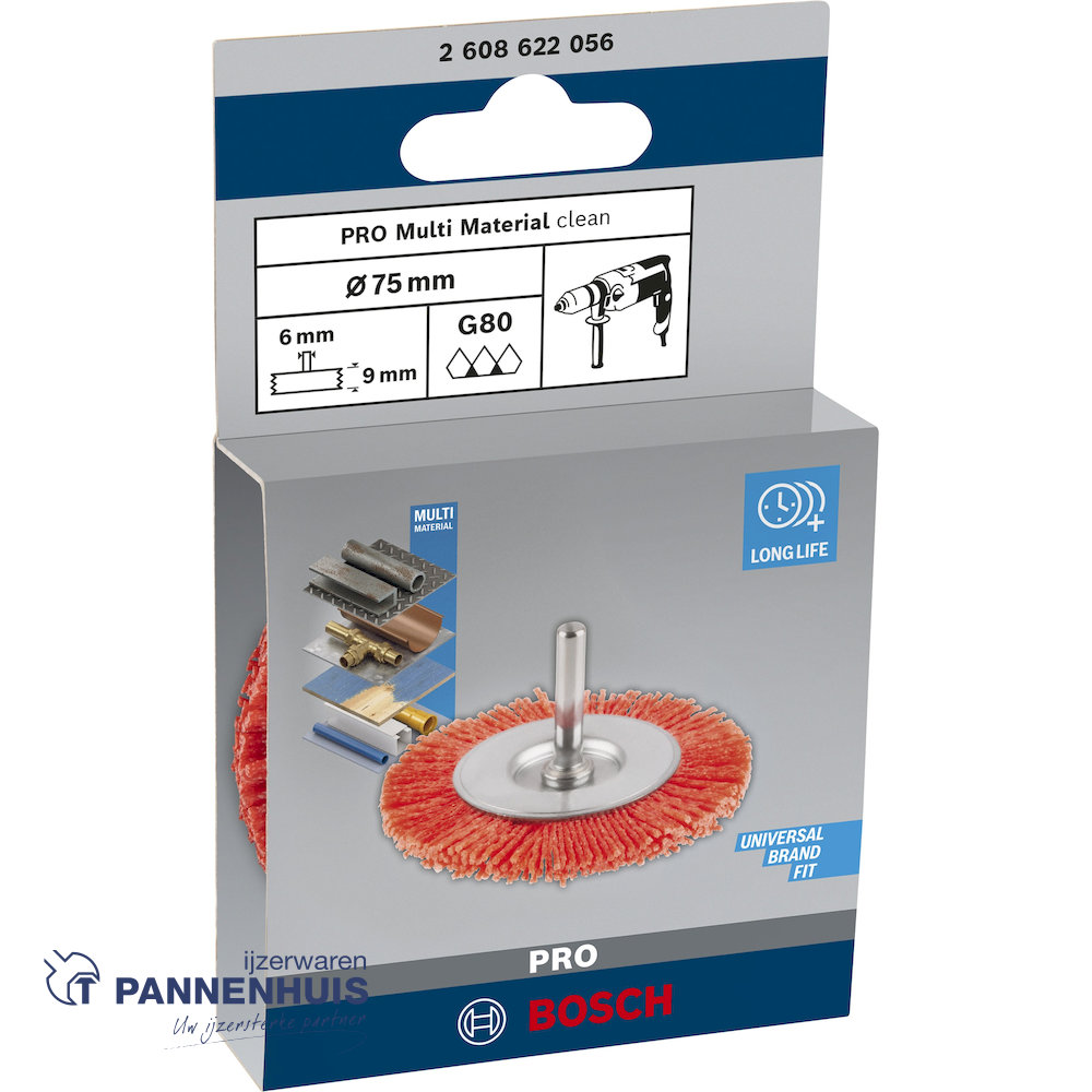 Bosch schijfborstel nylon 75 X 1 mm - Afbeelding 2