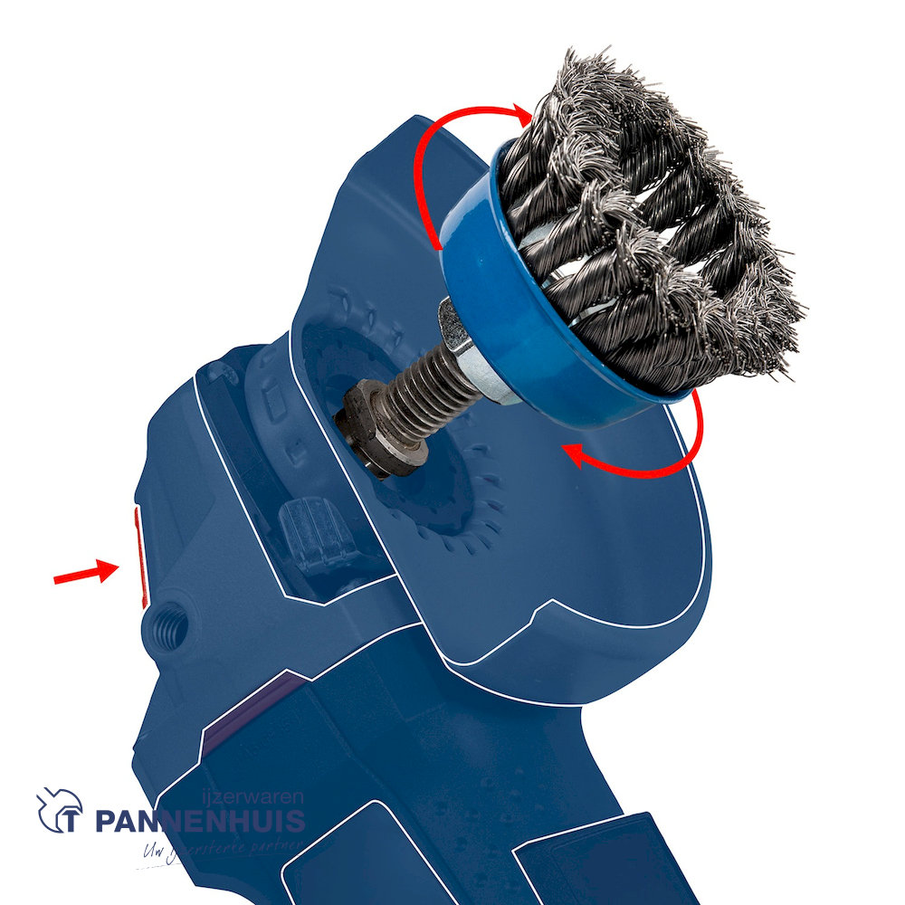 Bosch Komborstel getordeerd 100 x 0,8 mm M14 staal - Afbeelding 6