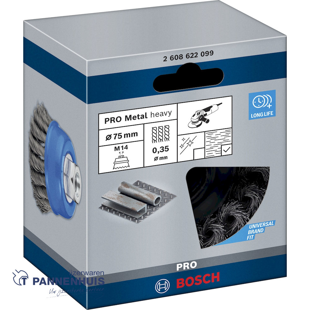 Bosch Komborstel getordeerd 75 x 0,35 mm M14 - Afbeelding 2