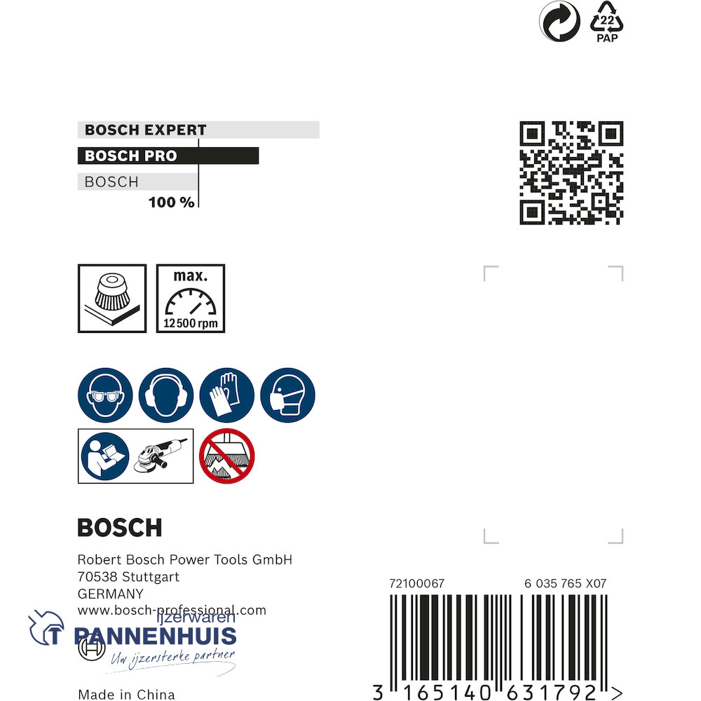 Bosch Komborstel getordeerd 75 x 0,35 mm M14 - Afbeelding 3
