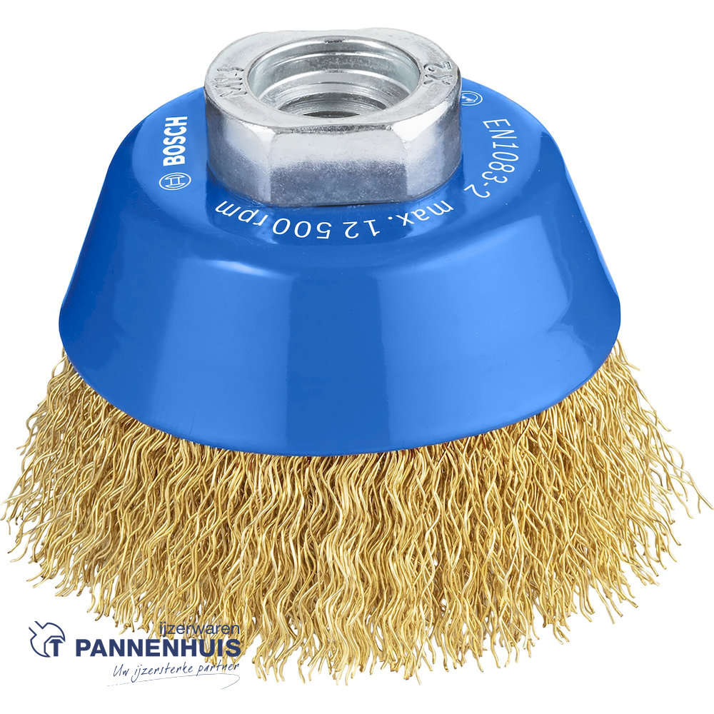 Bosch Komborstel gegolfd 70 x 0,3 mm M14 vermessingd